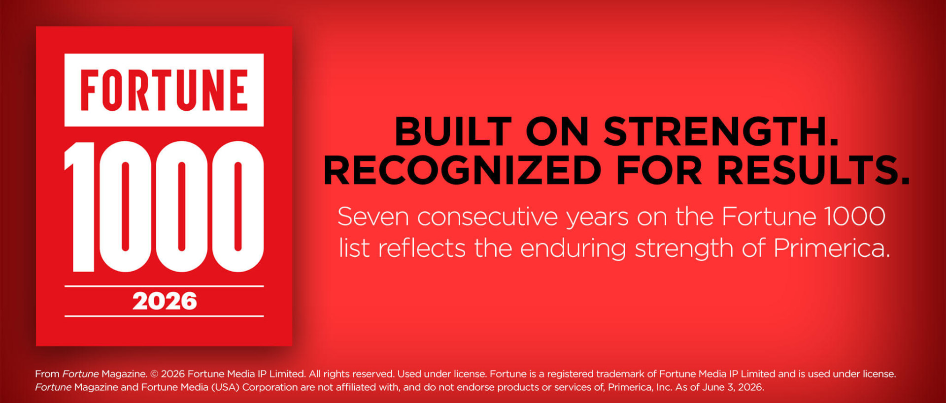 Fortune 1000 2026 recognition for Primerica